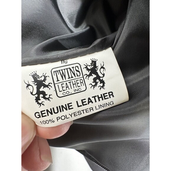 CACHE vintage Y2K JACKET Snake leather Print Leather BLACK Zip Pockets S NWT - Picture 5 of 11